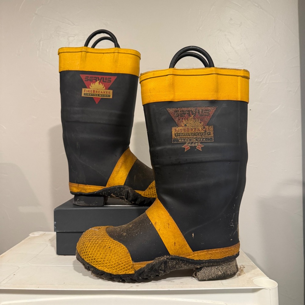 Servus Firebreaker Fighting-Weight‎ Boots Mens 10 Black Yellow Fair Heavy Duty